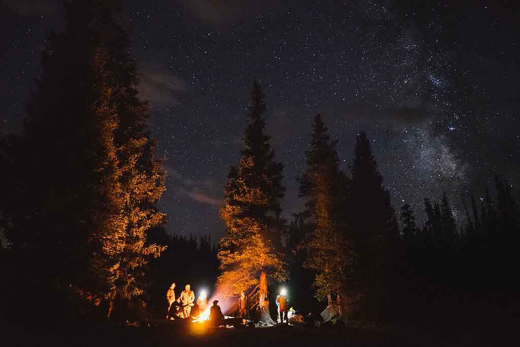 Camping under the stars