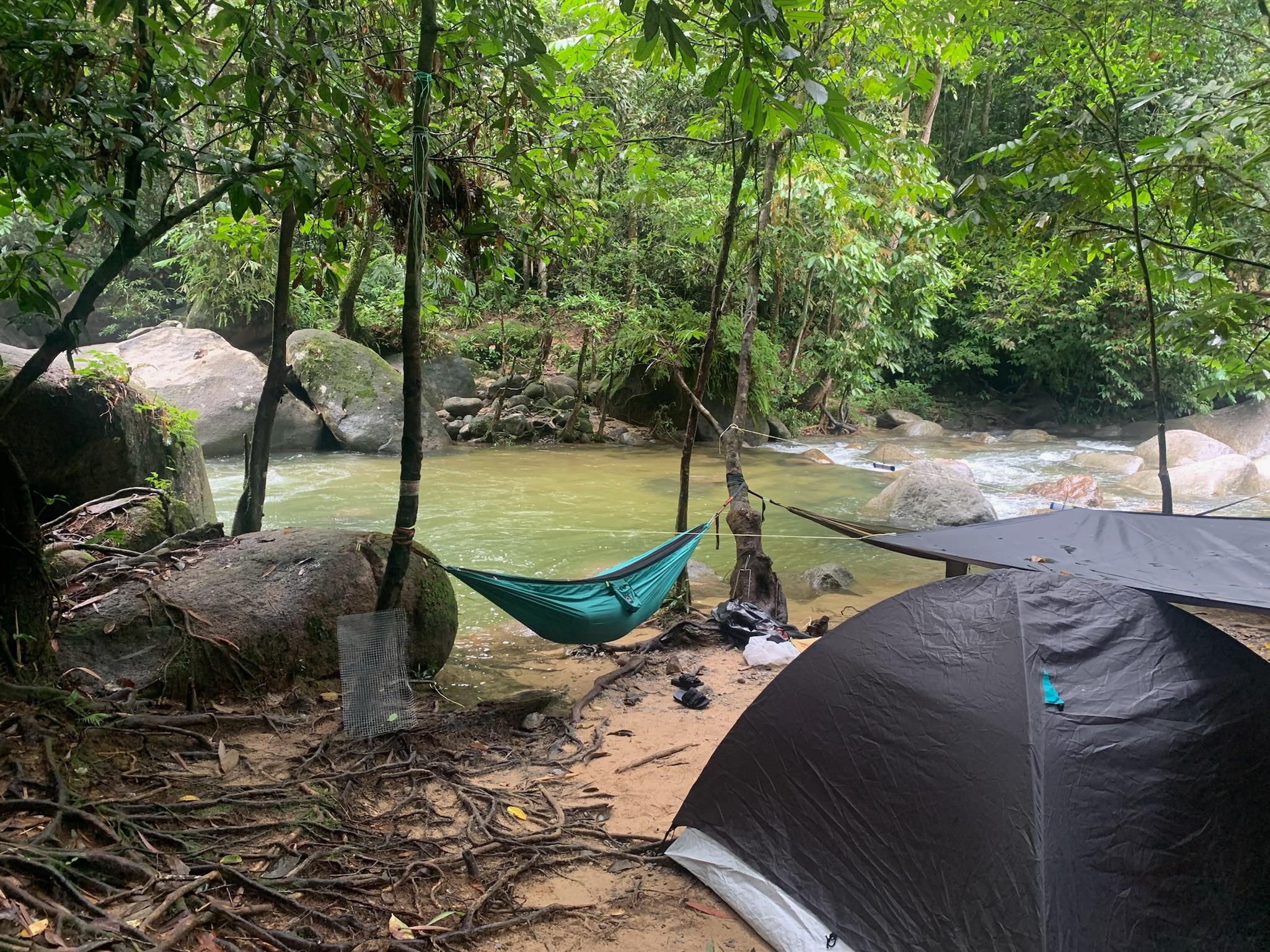 Camping scene in nature